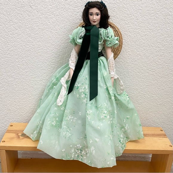 Vintage Franklin Mint Scarlett O'Hara Gone With The Wind Porcelain Doll - Picture 10 of 14